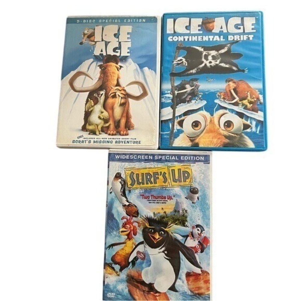 ICE AGE / SURF's UP 3 MOVIES FOR KIDS‎